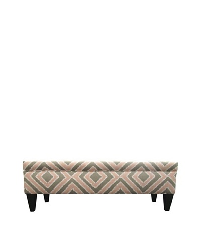 Sole Designs Brooke 10 Button Tufted Storage Bench, Nouveau Blush