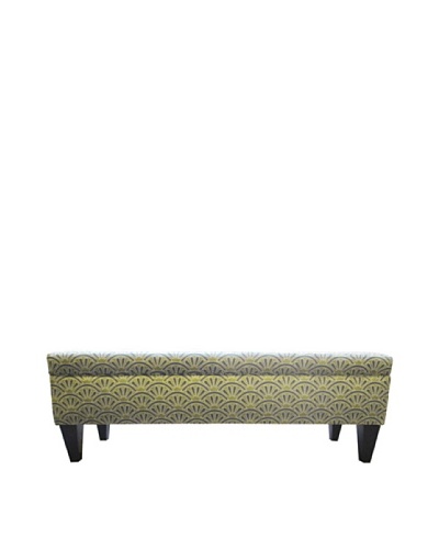 Sole Designs Brooke 10 Button Tufted Storage Bench, Bonjour Capri