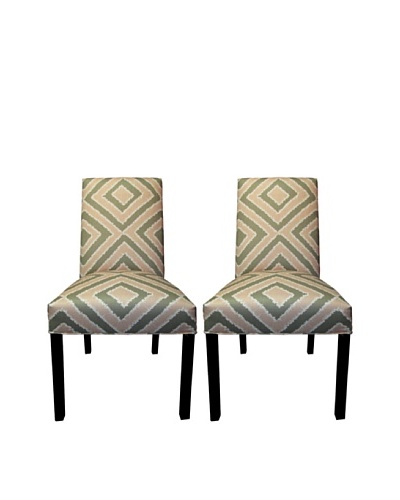 Sole Designs Straight Back Pair of Dining Chairs, Nouveau Blush