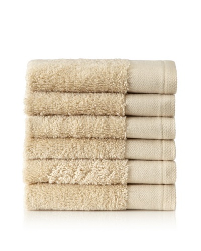 Schlossberg Set of 6 Interio Washcloths, Ivory