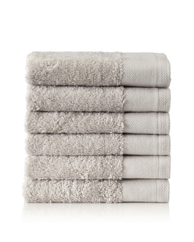 Schlossberg Set of 6 Interio Washcloths, Grey