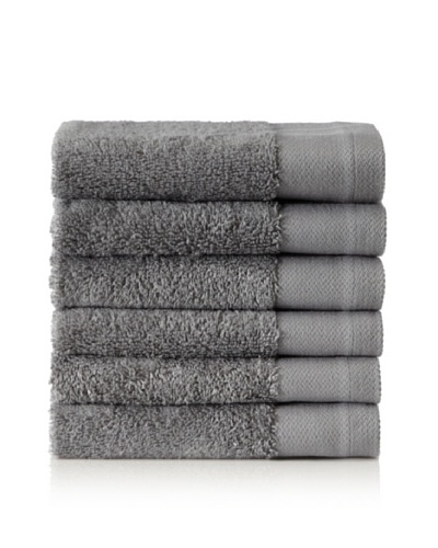 Schlossberg Set of 6 Interio Washcloths, Stone