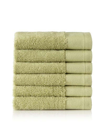 Schlossberg Set of 6 Interio Washcloths, Kiwi