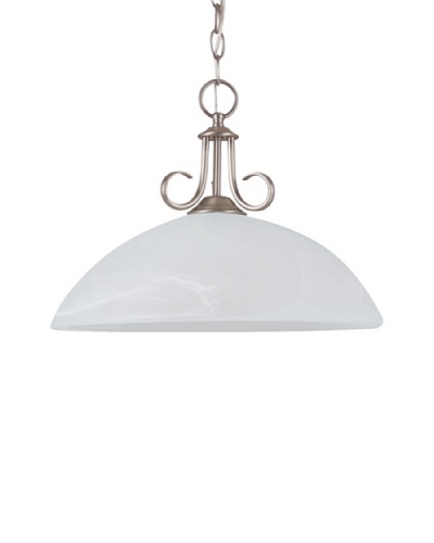 Sea Gull Lighting Fluorescent Lemont One Light Downlight Pendant, Antique Brushed Nickel