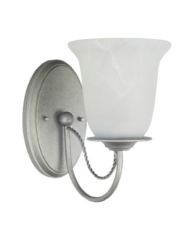 Sea Gull Lighting Plymouth 1-Light Wall/Bath Sconce, Weathered Pewter