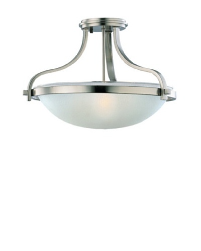 Sea Gull Lighting 3-Light Eternity Semi-Flush Fixture, Brushed Nickel