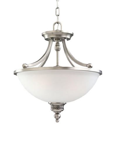 Sea Gull Lighting 2-Light Laurel Leaf Semi-Flush Convertible Fixture [Antique Brushed Nickel]