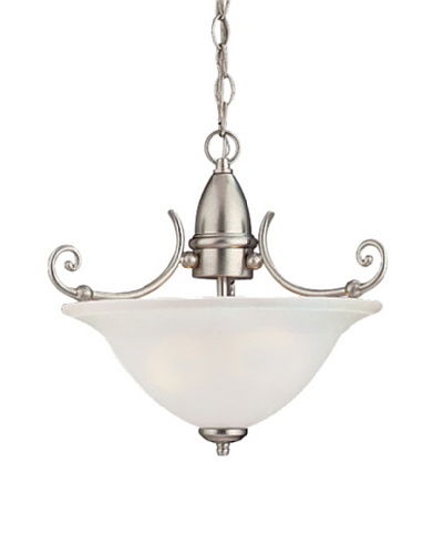 Sea Gull Lighting Canterbury 2-Light Pendant, Brushed Nickel