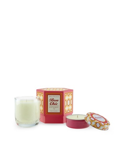 Seda France Pink Frangipani Lily Bon Chic Candle and Travel Tin Set