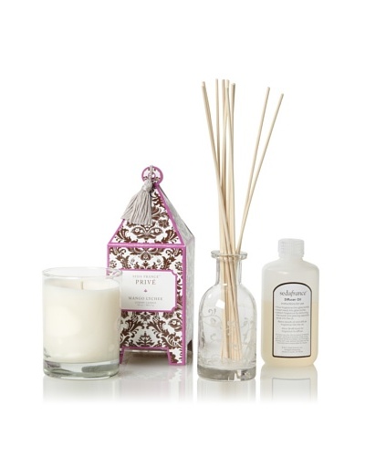 Seda France Privé Pagoda Candle and Diffuser Set, Mango Lychee