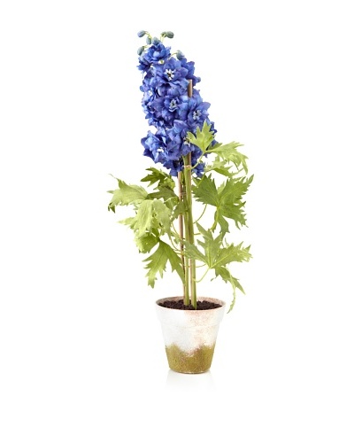 Winward Potted Faux Delpinium, Blue