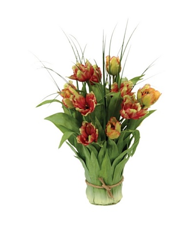 Winward Faux Leaf Vase Tulip, Multi