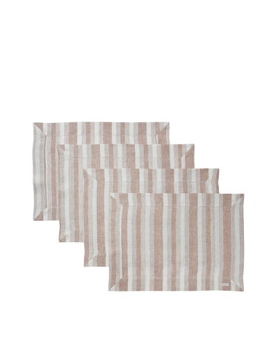 Sferra Set of 4 Ascot Placemats, Hazelnut