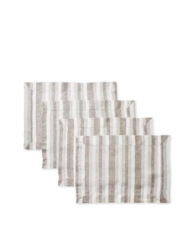 Sferra Set of 4 Ascot Placemats, Walnut