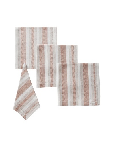 Sferra Set of 4 Ascot Dinner Napkins, Hazelnut