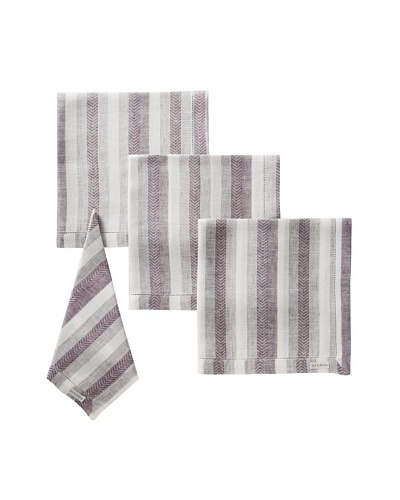 Sferra Set of 4 Ascot Dinner Napkins, Raisin