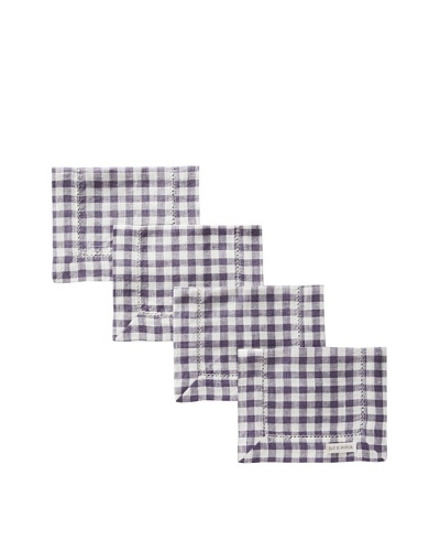 Sferra Set of 4 Piccadilly Cocktail Napkins, Violet