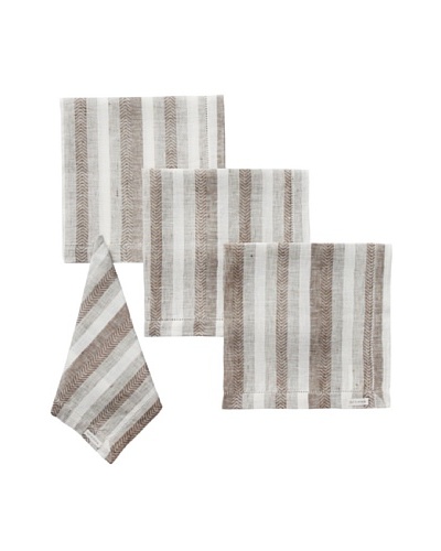 Sferra Set of 4 Ascot Dinner Napkins, Walnut