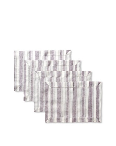 Sferra Set of 4 Ascot Placemats, Raisin