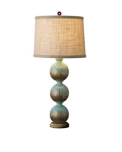 Shades of Light Triple Raku Ball Table Lamp