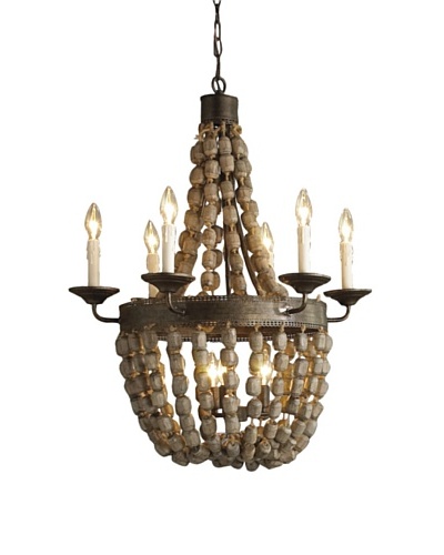 Shades of Light Beaded Basket Chandelier