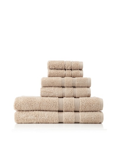 Esplama 6-Piece Mandarin Bath Towel Set, Khaki Taupe