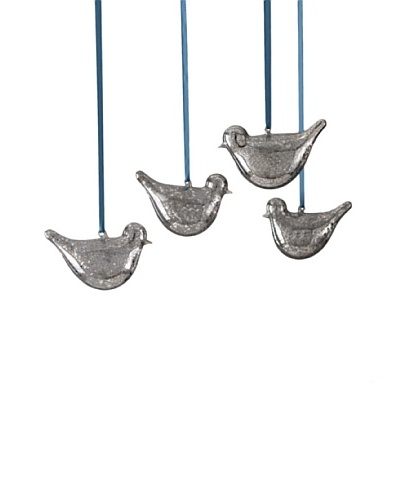 Shiraleah Assorted Set of 4 Bird Ornaments