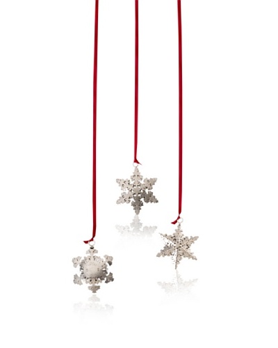 Shiraleah Set of 3 Snowflake Ornaments [Silver]