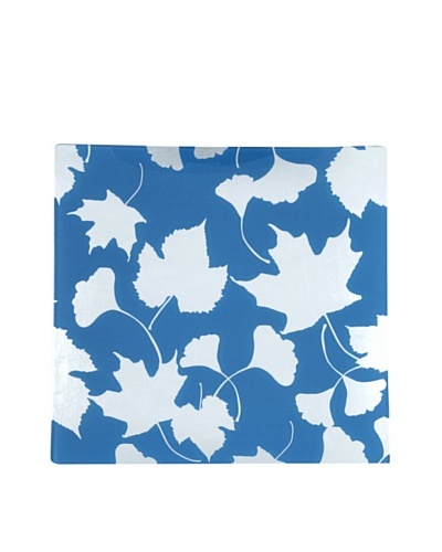 Silver Leaves Square Plate