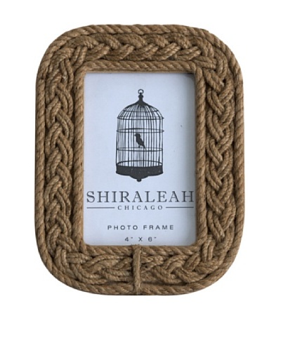 Shiraleah Braided Rope 4″ x 6″ Picture Frame, Brown