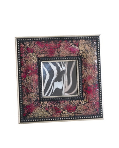 Shiraleah Fes Ruby Crushed Mosaic 4 x 4 Picture Frame