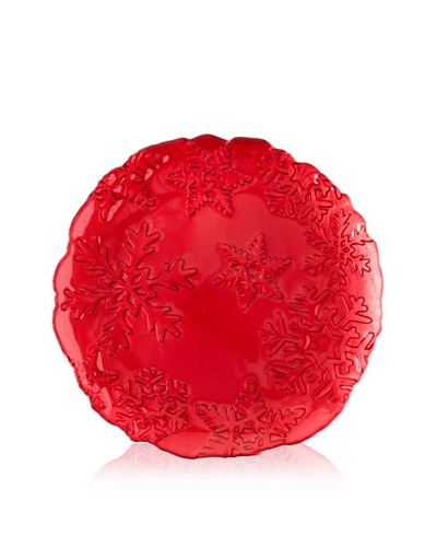 Shiraleah Snowflake Platter, Red
