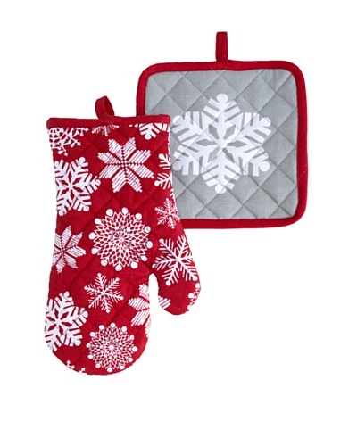 Shiraleah Snowflake Oven Mitt & Pot Holder Set