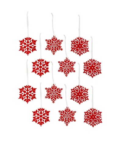 Shiraleah Assorted Set of 12 Snowflake Christmas Ornaments