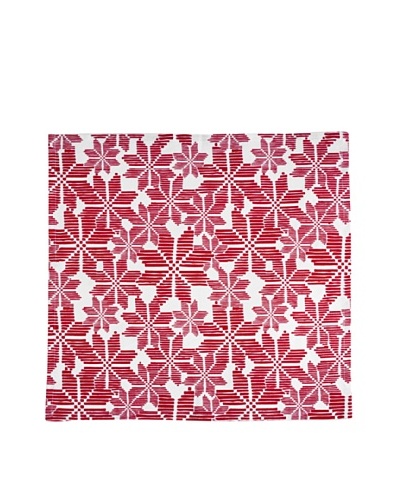 Shiraleah Set of 3 Assorted Snowflake Napkins, Red