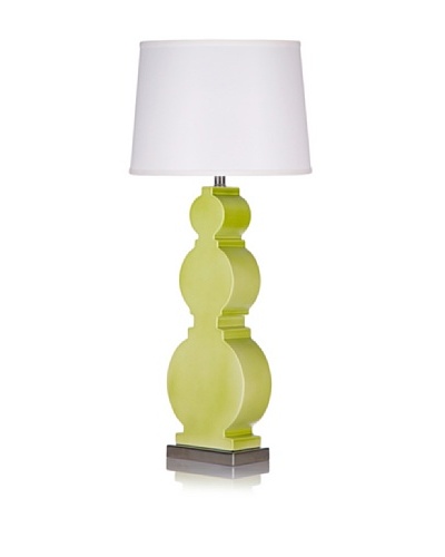 Krush Bel Table Lamp, Satin Chartreuse Ceramic