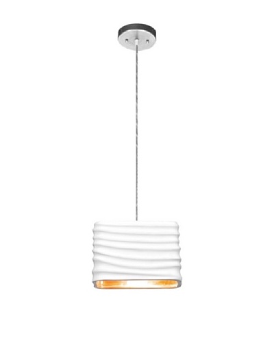 Krush Blush Pendant, Bisque with Saffron Interior