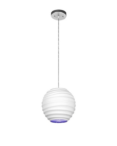 Krush Cloud 9 Pendant, Bisque with Morocco Blue Interior