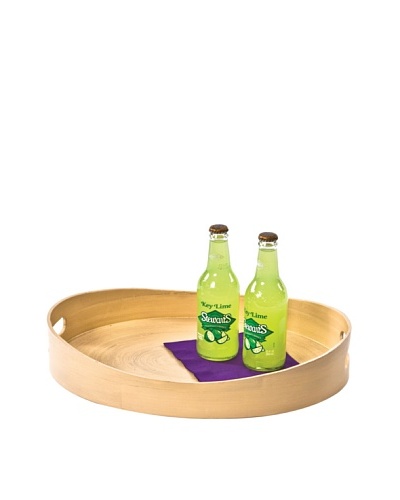 Skalny Oval Spun Bamboo Tray, Natural