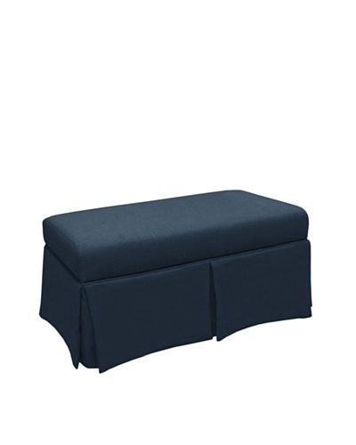 Skyline Skirted Storage Bench, Navy