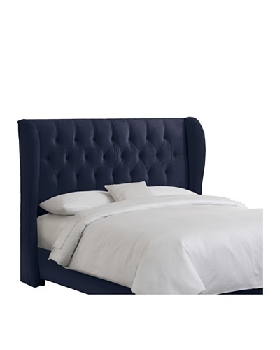 Skyline Tufted Wingback Velvet Headboard