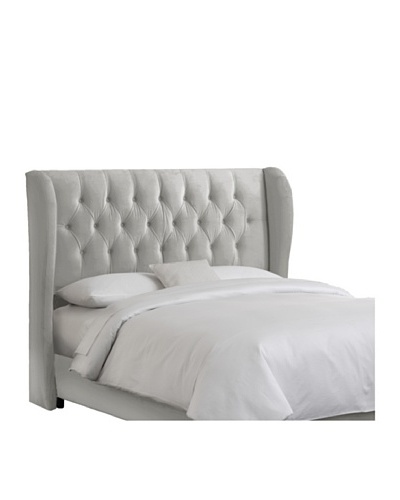 Skyline Tufted Wingback Velvet Headboard