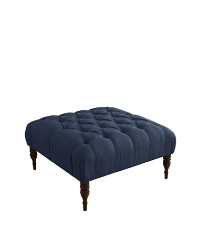 Skyline Tufted Cocktail Ottoman, Navy