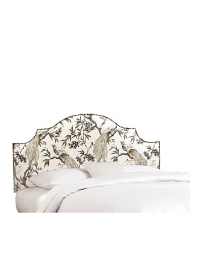 Skyline Nailhead Stud-Accented Notched Headboard [Roberta Winter]