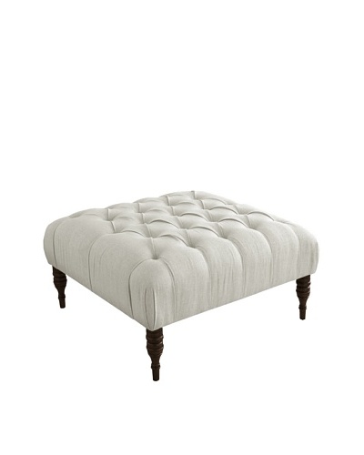 Skyline Tufted Cocktail Ottoman, Talc