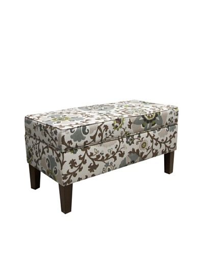 Skyline Storage Bench, Rhinestone