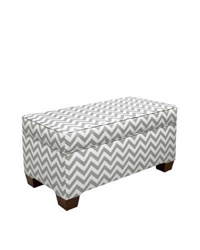 Skyline Storage Bench, Ash White