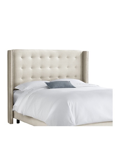 Skyline Nail Button Tufted Wingback Headboard