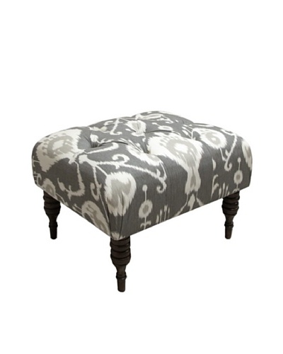 Skyline Tufted Ottoman, Pewter