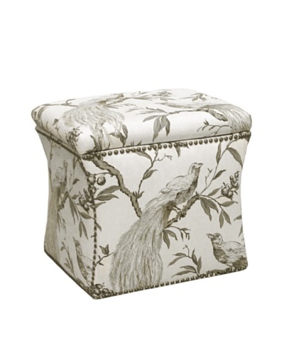 Skyline Nailhead Stud-Accented Storage Ottoman, Roberta Winter